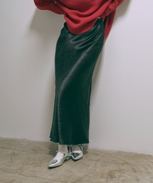 Acetate Satin Narrow Skirt