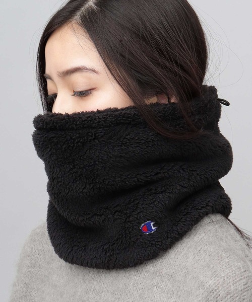 セール】たっぷりボリューム ファーフリース ボアネックウォーマー