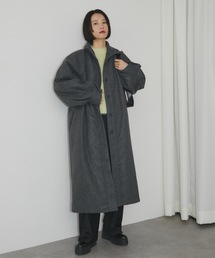 スタンドカラーロングコート