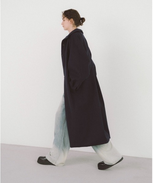 duei（デュイ）の「スタンドカラーロングコート（その他アウター・レディース・チャコールグレー/ネイビー・FREE）」の6枚目の写真