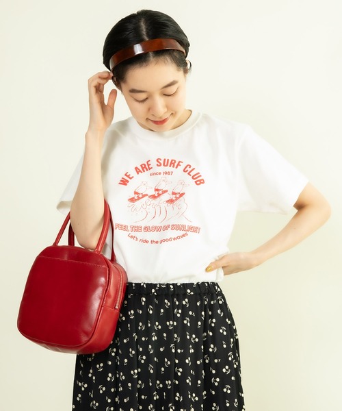 CHILD WOMAN(チャイルドウーマン)の「16/-天竺 サーフクラブプリントTシャツ(Tシャツ/カットソー・レディース・レッド/ホワイト/グレー/ネイビー・FREE)」の13枚目の写真