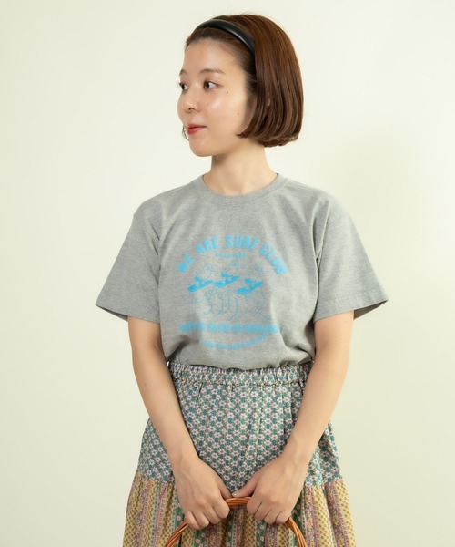 品質一番の 16/-天竺 サーフクラブプリントTシャツ（Tシャツ/カットソー 服＆ファッション小物