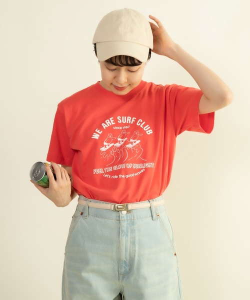 セール】16/-天竺 サーフクラブプリントTシャツ（Tシャツ