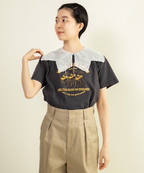 CHILD WOMAN(チャイルドウーマン)の「16/-天竺 サーフクラブプリントTシャツ(Tシャツ/カットソー・レディース・レッド/ホワイト/グレー/ネイビー・FREE)」の20枚目の写真