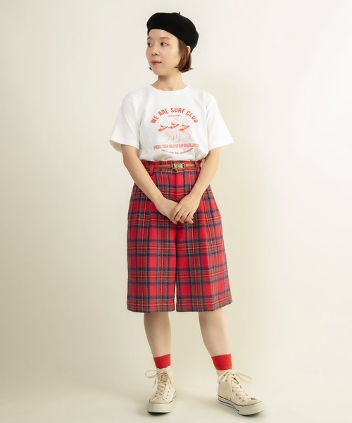 CHILD WOMAN(チャイルドウーマン)の「16/-天竺 サーフクラブプリントTシャツ(Tシャツ/カットソー・レディース・レッド/ホワイト/グレー/ネイビー・FREE)」の8枚目の写真