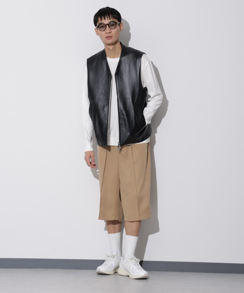 Apo(s)ture(アポスチャー)の「LEWES-004/ センタープリーツサルエルパンツ(その他パンツ・メンズ・ブラック/ベージュ/ネイビー・XS/S/M/L/XL)」の14枚目の写真
