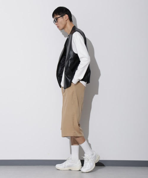 Apo(s)ture(アポスチャー)の「LEWES-004/ センタープリーツサルエルパンツ(その他パンツ・メンズ・ブラック/ベージュ/ネイビー・XS/S/M/L/XL)」の16枚目の写真