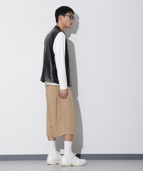 Apo(s)ture(アポスチャー)の「LEWES-004/ センタープリーツサルエルパンツ(その他パンツ・メンズ・ブラック/ベージュ/ネイビー・XS/S/M/L/XL)」の17枚目の写真