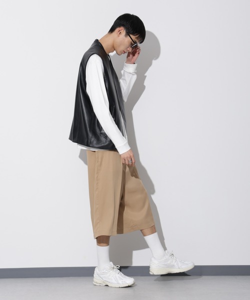 Apo(s)ture(アポスチャー)の「LEWES-004/ センタープリーツサルエルパンツ(その他パンツ・メンズ・ブラック/ベージュ/ネイビー・XS/S/M/L/XL)」の18枚目の写真