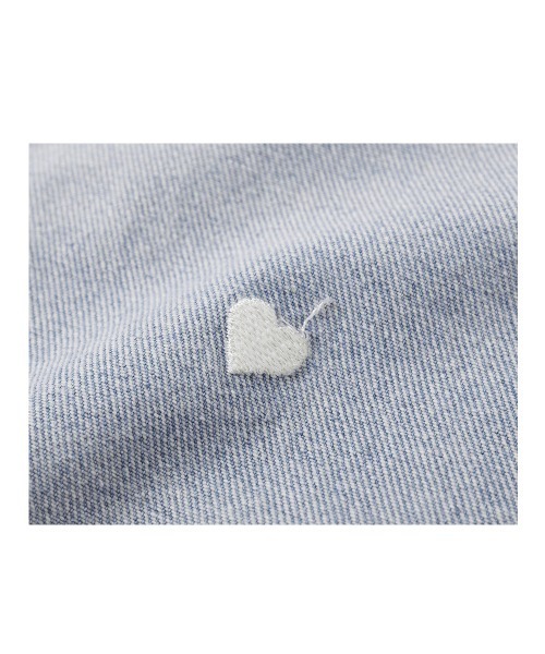 ハート刺繍 デニム ワイドパンツ（デニムパンツ）｜devirock