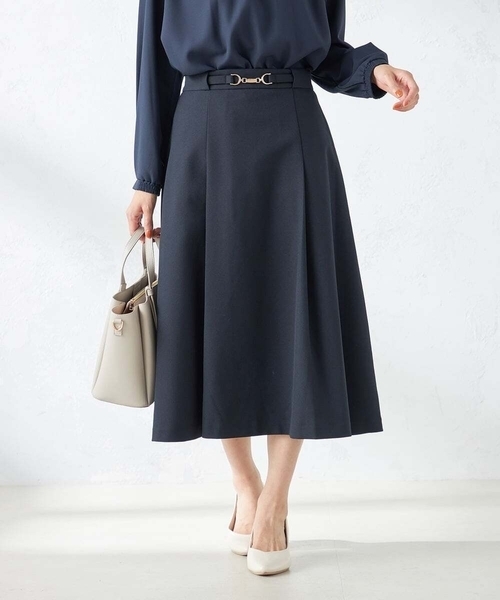 【洗える/イージーケア/毛玉になりにくい/ストレッチ/吸水速乾】ツイード調切り替えフレアスカート（スカート）｜a.v.v（アーヴェヴェ） pattayablatt.com