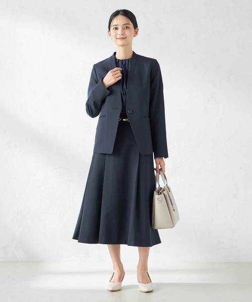 【洗える/イージーケア/毛玉になりにくい/ストレッチ/吸水速乾】ツイード調切り替えフレアスカート（スカート）｜a.v.v（アーヴェヴェ） pattayablatt.com