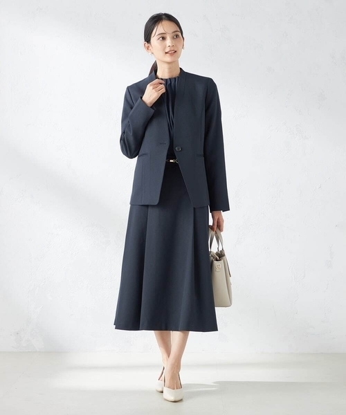 【洗える/イージーケア/毛玉になりにくい/ストレッチ/吸水速乾】ツイード調切り替えフレアスカート（スカート）｜a.v.v（アーヴェヴェ） pattayablatt.com