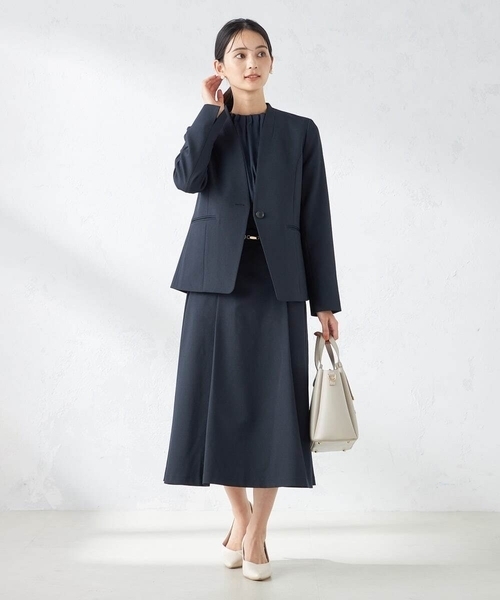 【洗える/イージーケア/毛玉になりにくい/ストレッチ/吸水速乾】ツイード調切り替えフレアスカート（スカート）｜a.v.v（アーヴェヴェ） pattayablatt.com