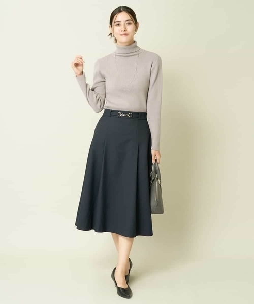 【洗える/イージーケア/毛玉になりにくい/ストレッチ/吸水速乾】ツイード調切り替えフレアスカート（スカート）｜a.v.v（アーヴェヴェ） pattayablatt.com