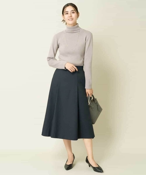 【洗える/イージーケア/毛玉になりにくい/ストレッチ/吸水速乾】ツイード調切り替えフレアスカート（スカート）｜a.v.v（アーヴェヴェ） pattayablatt.com