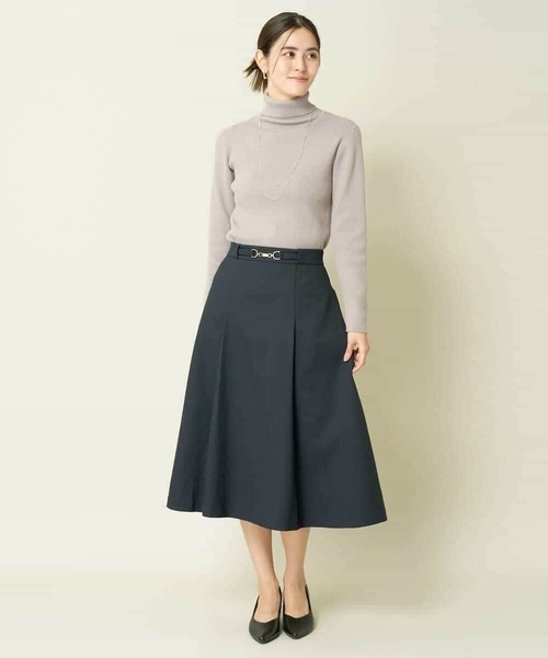 【洗える/イージーケア/毛玉になりにくい/ストレッチ/吸水速乾】ツイード調切り替えフレアスカート（スカート）｜a.v.v（アーヴェヴェ） pattayablatt.com