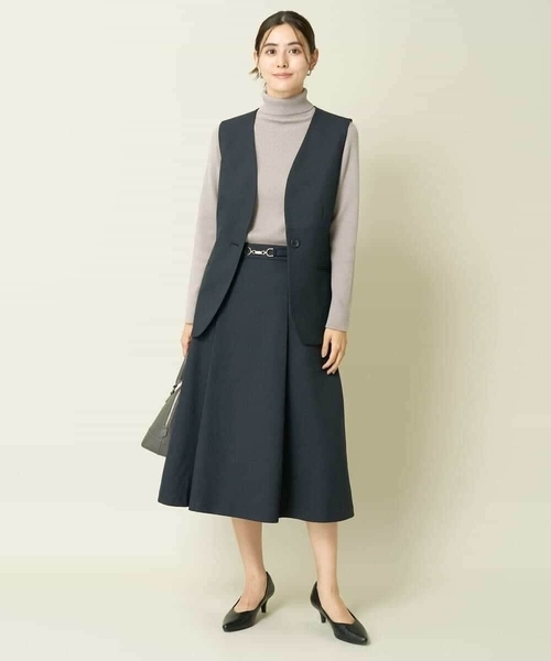 【洗える/イージーケア/毛玉になりにくい/ストレッチ/吸水速乾】ツイード調切り替えフレアスカート（スカート）｜a.v.v（アーヴェヴェ） pattayablatt.com