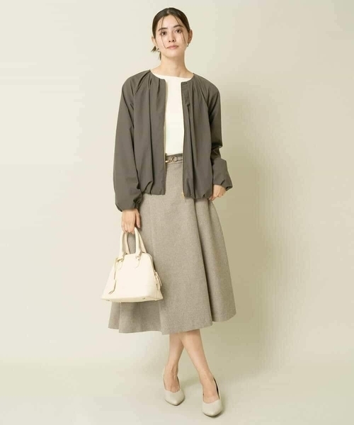 【洗える/イージーケア/毛玉になりにくい/ストレッチ/吸水速乾】ツイード調切り替えフレアスカート（スカート）｜a.v.v（アーヴェヴェ） pattayablatt.com
