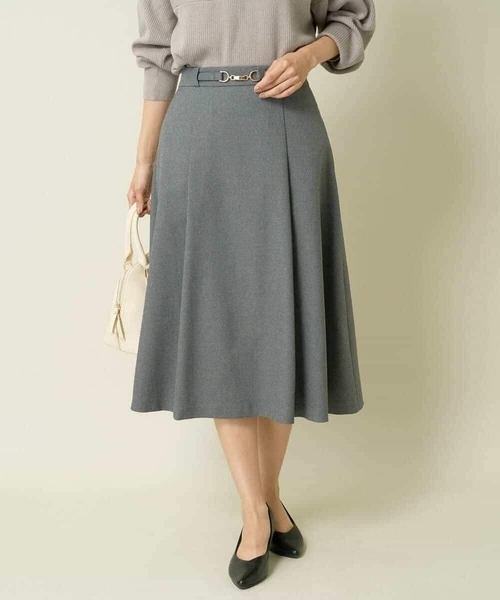 【洗える/イージーケア/毛玉になりにくい/ストレッチ/吸水速乾】ツイード調切り替えフレアスカート（スカート）｜a.v.v（アーヴェヴェ） pattayablatt.com