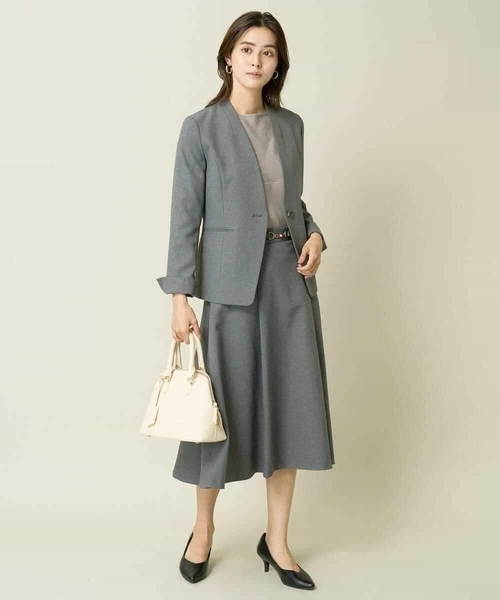 【洗える/イージーケア/毛玉になりにくい/ストレッチ/吸水速乾】ツイード調切り替えフレアスカート（スカート）｜a.v.v（アーヴェヴェ） pattayablatt.com