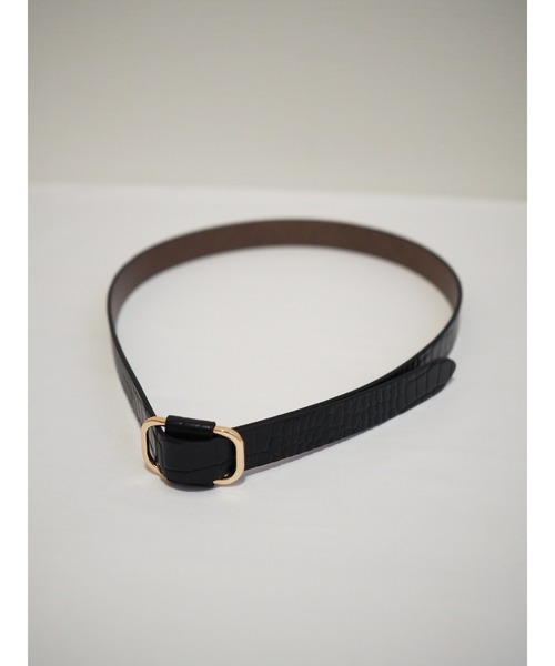 Lien Select（リエンセレクト）の「ノンホールクロコレザーベルト 本革（ベルト・レディース・ブラウン系その他/ブラック×ゴールド/ブラウン系その他2/ブラック×シルバー・FREE）」の14枚目の写真