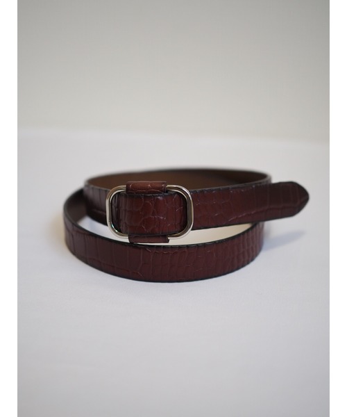 Lien Select（リエンセレクト）の「ノンホールクロコレザーベルト 本革（ベルト・レディース・ブラウン系その他/ブラック×ゴールド/ブラウン系その他2/ブラック×シルバー・FREE）」の11枚目の写真