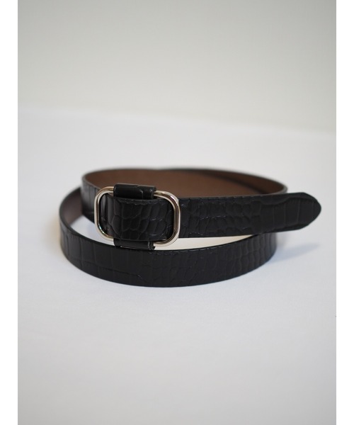 Lien Select（リエンセレクト）の「ノンホールクロコレザーベルト 本革（ベルト・レディース・ブラウン系その他/ブラック×ゴールド/ブラウン系その他2/ブラック×シルバー・FREE）」の10枚目の写真
