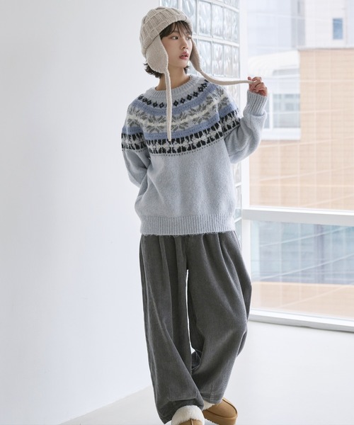 UNE MANSION（ユヌマンション）の「コーデュロイ バルーン ワイドパンツ（その他パンツ・レディース・グリーン/グレー/ブラック/オレンジ/ベージュ・FREE）」の8枚目の写真