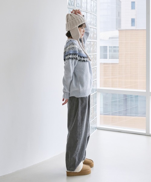 UNE MANSION（ユヌマンション）の「コーデュロイ バルーン ワイドパンツ（その他パンツ・レディース・グリーン/グレー/ブラック/オレンジ/ベージュ・FREE）」の9枚目の写真