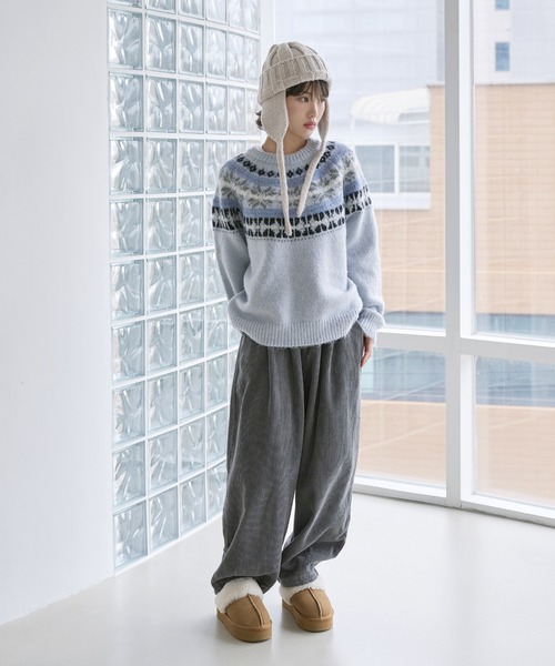 UNE MANSION（ユヌマンション）の「コーデュロイ バルーン ワイドパンツ（その他パンツ・レディース・グリーン/グレー/ブラック/オレンジ/ベージュ・FREE）」の10枚目の写真