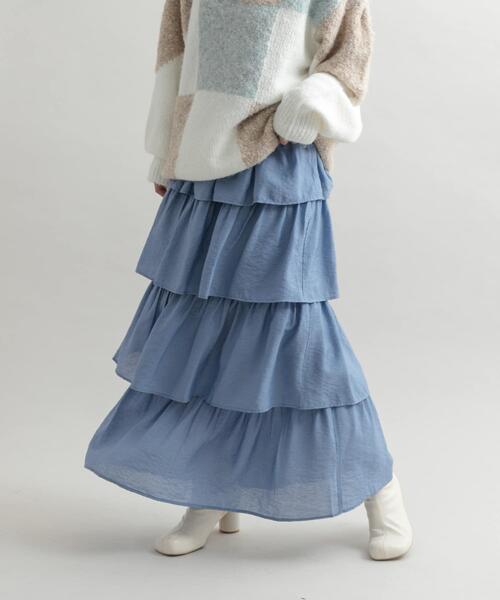 【セール】ティアードスカート（スカート）｜KBF（ケイビーエフ）