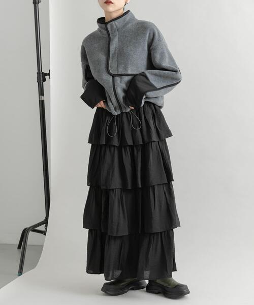 KBF（ケイビーエフ）の「ティアードスカート（スカート・レディース・アイボリー/ブラック/ブルー・ONE）」の3枚目の写真