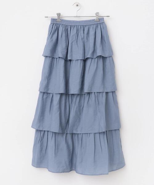 KBF（ケイビーエフ）の「ティアードスカート（スカート・レディース・アイボリー/ブラック/ブルー・ONE）」の21枚目の写真