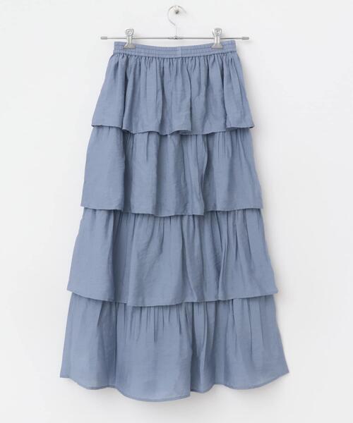 KBF（ケイビーエフ）の「ティアードスカート（スカート・レディース・アイボリー/ブラック/ブルー・ONE）」の19枚目の写真