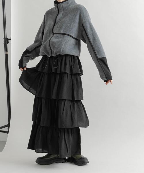 KBF（ケイビーエフ）の「ティアードスカート（スカート・レディース・アイボリー/ブラック/ブルー・ONE）」の13枚目の写真