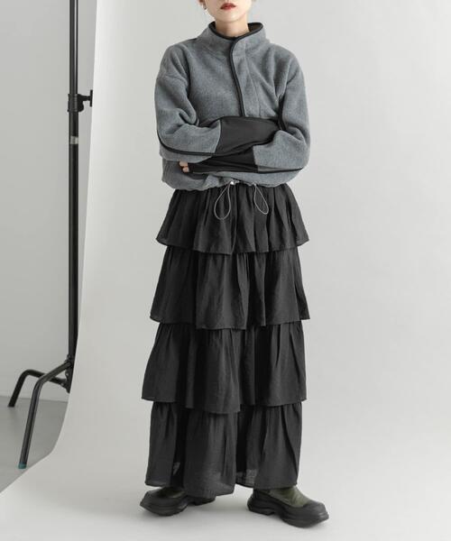 KBF（ケイビーエフ）の「ティアードスカート（スカート・レディース・アイボリー/ブラック/ブルー・ONE）」の9枚目の写真