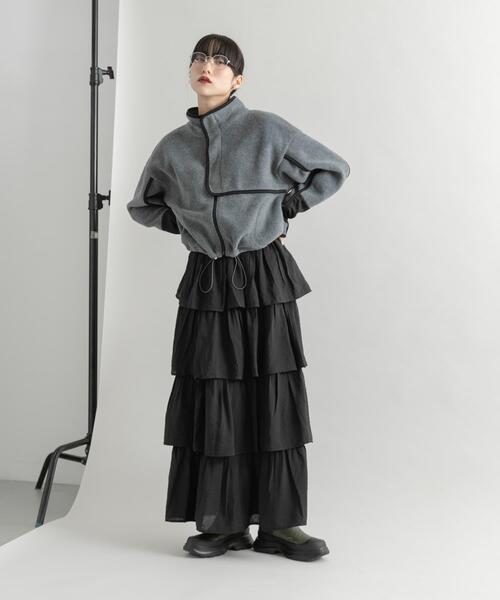 KBF（ケイビーエフ）の「ティアードスカート（スカート・レディース・アイボリー/ブラック/ブルー・ONE）」の8枚目の写真