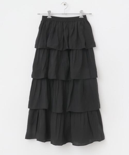 KBF（ケイビーエフ）の「ティアードスカート（スカート・レディース・アイボリー/ブラック/ブルー・ONE）」の5枚目の写真