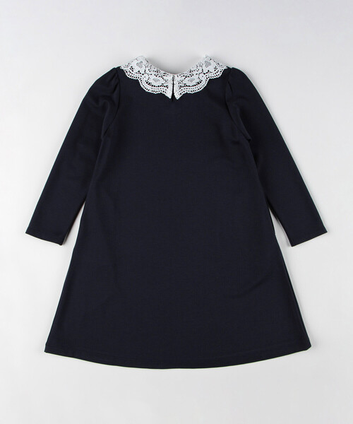 COMME CA ISM(コムサイズム)の「フォーマル レース襟付きポンチ ワンピース(140-160cm)(ワンピース・キッズ・ブラック/ネイビー・160cm/150cm/140cm)」の3枚目の写真