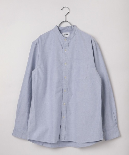 GLOBAL WORK（グローバルワーク）の「イージーケアオックス/バンドカラーシャツ/147191（シャツ/ブラウス・メンズ・グレイッシュベージュ/ブルー/ホワイト/ネイビー・SMALL/MEDIUM/LARGE/X-LARGE）」の7枚目の写真