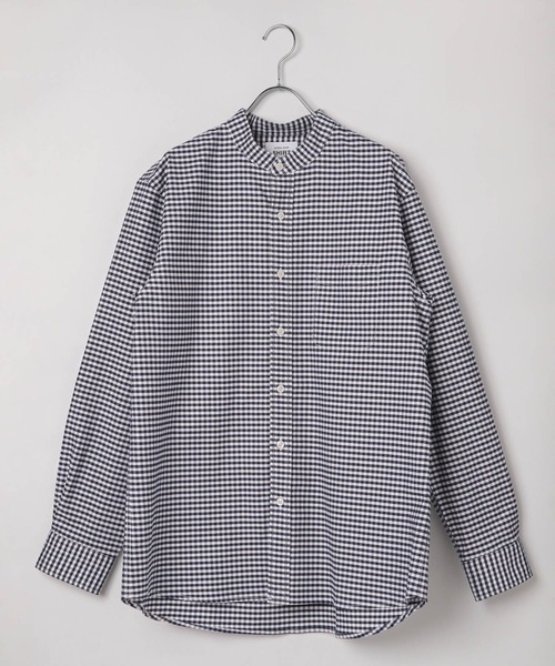 GLOBAL WORK（グローバルワーク）の「イージーケアオックス/バンドカラーシャツ/147191（シャツ/ブラウス・メンズ・グレイッシュベージュ/ブルー/ホワイト/ネイビー・SMALL/MEDIUM/LARGE/X-LARGE）」の8枚目の写真
