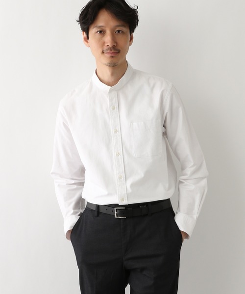 セール】イージーケアオックス/バンドカラーシャツ/147191（シャツ