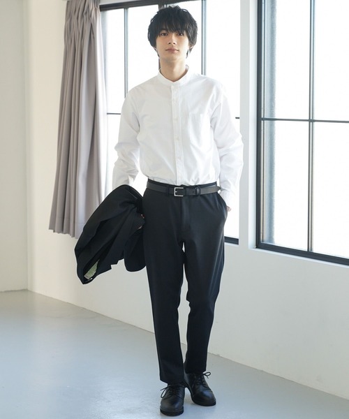 GLOBAL WORK（グローバルワーク）の「イージーケアオックス/バンドカラーシャツ/147191（シャツ/ブラウス・メンズ・グレイッシュベージュ/ブルー/ホワイト/ネイビー・SMALL/MEDIUM/LARGE/X-LARGE）」の21枚目の写真