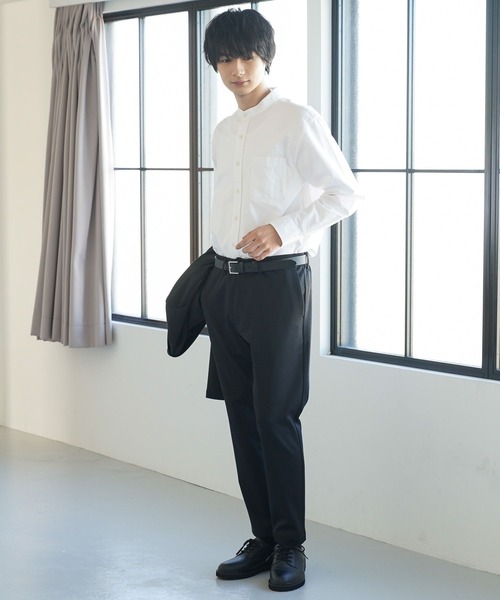 GLOBAL WORK（グローバルワーク）の「イージーケアオックス/バンドカラーシャツ/147191（シャツ/ブラウス・メンズ・グレイッシュベージュ/ブルー/ホワイト/ネイビー・SMALL/MEDIUM/LARGE/X-LARGE）」の22枚目の写真