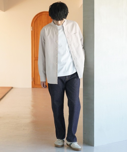 セール】イージーケアオックス/バンドカラーシャツ/147191（シャツ