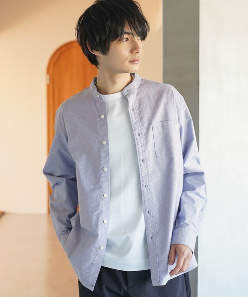 セール】イージーケアオックス/バンドカラーシャツ/147191（シャツ