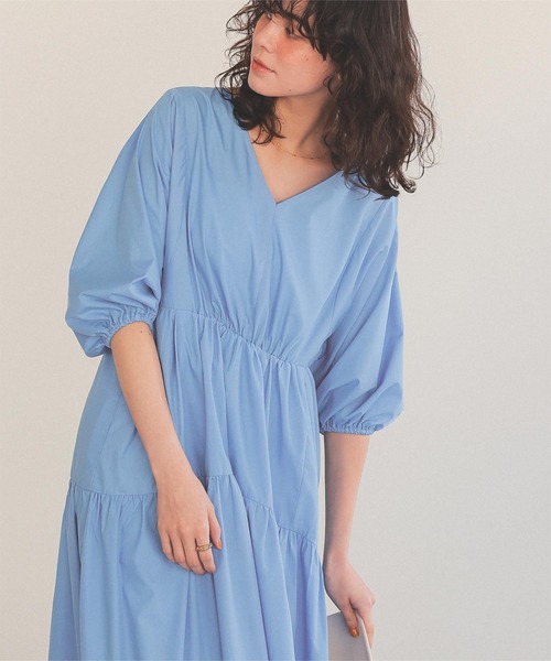 超美品チャコットティアードタフタワンピース シルクタフタ ティアードワンピース（ワンピース）｜STRASBURGO