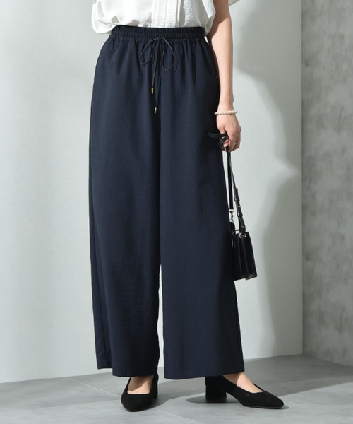 INTERPLANET(インタープラネット)の「タンブラーブッチャーワイドパンツ(その他パンツ・レディース・ネイビー/チャコールグレー/ライトグレー・FREE)」の1枚目の写真