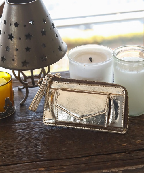 BAYFLOW（ベイフロー）の「メタリックフラグメントケース（財布・レディース・ブラック/イエロー/ライトグレー・FREE）」の3枚目の写真